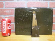 Load image into Gallery viewer, THOS CARLYLE 5c CIGAR Antique Advertising Embossed Tin Sign CHAS SHONK CO LITHO CHICAGO