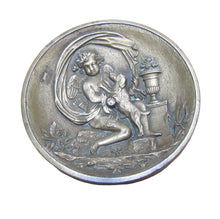 Load image into Gallery viewer, Cupid Cherub Putti Puppy Dog Antique Bronze Decorative Arts High Relief Ornate Raised Tray Pedestal Footed Urn Flowers Landscape
