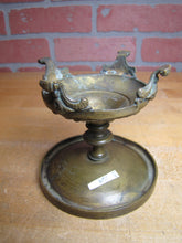 Load image into Gallery viewer, Cupid Cherub Putti Puppy Dog Antique Bronze Decorative Arts High Relief Ornate Raised Tray Pedestal Footed Urn Flowers Landscape