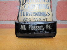 Load image into Gallery viewer, DILLON'S CLOTHING & FURNISHINGS MT PLEASANT PA Antique Advertising Match Holder MEEK COSHOCTON O