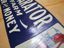 Load image into Gallery viewer, TUBULAR CREAM SEPARATOR Antique Advertising Sign Embossed Tin Farm Feed Seed Store Ad