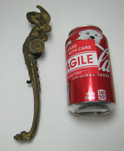 Load image into Gallery viewer, Antique 19c Bronze Winged Goddess Maiden Ornate Decorative Arts Hardware Element