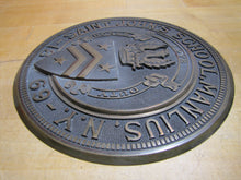Load image into Gallery viewer, SAINT JOHN'S SCHOOL MANLIUS NY 1869 Antique Embossed Plaque Sign LOVE HONOR DUTY