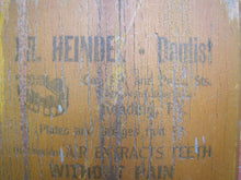 Load image into Gallery viewer, Dr HEINDEL Dentist Dr STIEFF Glasses 9th St READING PA Old Wooden Ad Thermometer Sign Optometrist Dental Advertising Teeth Eye