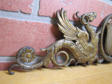 Load image into Gallery viewer, WINGED SERPENTS GRIFFIN MONSTERS BEASTS Antique Decorative Arts Hardware Element