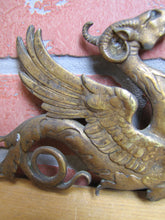 Load image into Gallery viewer, WINGED SERPENTS GRIFFIN MONSTERS BEASTS Antique Decorative Arts Hardware Element