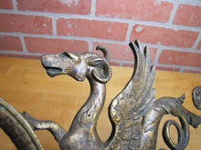 Load image into Gallery viewer, WINGED SERPENTS GRIFFIN MONSTERS BEASTS Antique Decorative Arts Hardware Element