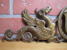 Load image into Gallery viewer, WINGED SERPENTS GRIFFIN MONSTERS BEASTS Antique Decorative Arts Hardware Element