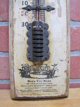 Load image into Gallery viewer, WILLIAMS SHAVING SOAP Antique Advertising Wooden Thermometer Sign Glastonbury Ct