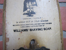 Load image into Gallery viewer, WILLIAMS SHAVING SOAP Antique Advertising Wooden Thermometer Sign Glastonbury Ct