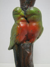 Load image into Gallery viewer, MARION BRONZE LOVEBIRDS Antique Candlestick Bronze-Clad Birds Candle Holder USA