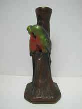 Load image into Gallery viewer, MARION BRONZE LOVEBIRDS Antique Candlestick Bronze-Clad Birds Candle Holder USA