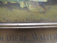 Load image into Gallery viewer, LA BELLE CHOCOLATIERE WALTER BAKER & Co Antique Tin Self Framed Advertising Sign CHOCOLATE