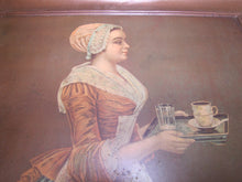 Load image into Gallery viewer, LA BELLE CHOCOLATIERE WALTER BAKER & Co Antique Tin Self Framed Advertising Sign CHOCOLATE