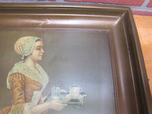 Load image into Gallery viewer, LA BELLE CHOCOLATIERE WALTER BAKER & Co Antique Tin Self Framed Advertising Sign CHOCOLATE