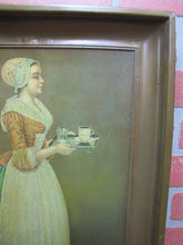 Load image into Gallery viewer, LA BELLE CHOCOLATIERE WALTER BAKER & Co Antique Tin Self Framed Advertising Sign CHOCOLATE