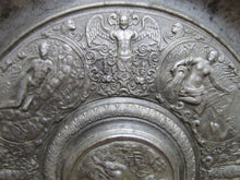 Load image into Gallery viewer, Antique Mythological Characters Scenes Decorative Arts High Relief Metal Charger Plaque Grand Tour Design Style Ornate