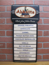 Load image into Gallery viewer, ABBOTTS ICE CREAM Orig Old Menuboard Country Store Advertising Sign Red White & Blue Americana