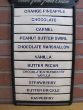 Load image into Gallery viewer, ABBOTTS ICE CREAM Orig Old Menuboard Country Store Advertising Sign Red White & Blue Americana