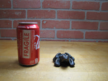 Load image into Gallery viewer, WYATT MFG Co SALINA KANS Antique Cast Iron Frog Figural Paperweight Sign Farm Machinery Company Advertising
