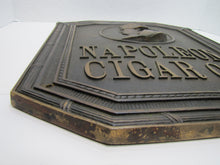 Load image into Gallery viewer, NAPOLEON CIGAR CO Antique Bronze Cigar Store Display Advertising Sign Plaque PRICE BROS CHICAGO