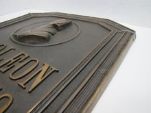 Load image into Gallery viewer, NAPOLEON CIGAR CO Antique Bronze Cigar Store Display Advertising Sign Plaque PRICE BROS CHICAGO