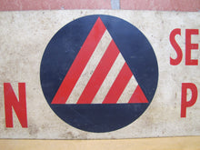 Load image into Gallery viewer, POST WARDEN SECTOR 32 POST 2 Old WW2 Civil Defense CD Cold War Advertising Sign
