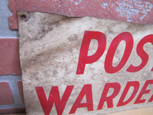 Load image into Gallery viewer, POST WARDEN SECTOR 32 POST 2 Old WW2 Civil Defense CD Cold War Advertising Sign