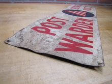 Load image into Gallery viewer, POST WARDEN SECTOR 32 POST 2 Old WW2 Civil Defense CD Cold War Advertising Sign