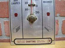 Load image into Gallery viewer, KEYSTONE DRAWN STEEL Co SPRING CITY Pa Old Ad Thermometer Sign GRAMMES Allentown