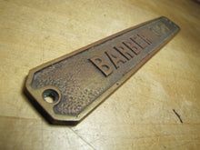 Load image into Gallery viewer, BARBER SHOP Old Embossed Store Display Advertising Sign Bronze Brass Patina