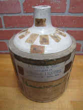 Load image into Gallery viewer, ULMAN & SONS DEALERS IN WINES & LIQUORS BALTO MD Antique Stoneware Jug Folk Art Distillery Merchant