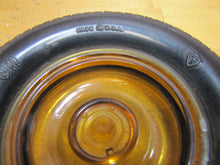 Load image into Gallery viewer, FIRESTONE BALLOON TIRE Old Advertising Ashtray Tray Sign AMBER Glass HUBCAP