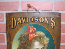 Load image into Gallery viewer, DAVIDSON'S CHOCOLATES & BON BONS DES MOINES IOWA Antique Advertising Sign BEAUTY