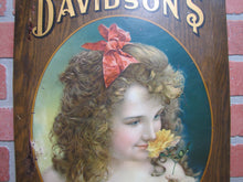 Load image into Gallery viewer, DAVIDSON'S CHOCOLATES & BON BONS DES MOINES IOWA Antique Advertising Sign BEAUTY