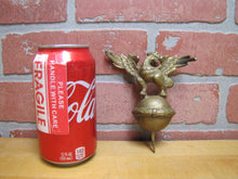 Load image into Gallery viewer, Eagle Antique Finial Topper Crowned Spread Winged Ball Sphere Brass Bronze Bird