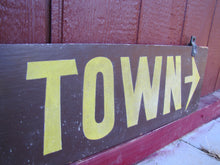 Load image into Gallery viewer, TIME TOWN Original Amusement Theme Park Wood Sign Sand Smaltz 3mi Lake George NY