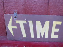 Load image into Gallery viewer, TIME TOWN Original Amusement Theme Park Wood Sign Sand Smaltz 3mi Lake George NY
