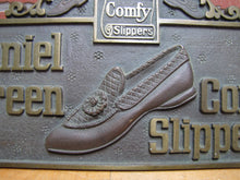 Load image into Gallery viewer, DANIEL GREEN COMFY SLIPPERS Old Store Display Advertising Sign HIGHTON BRONZE NY