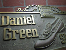 Load image into Gallery viewer, DANIEL GREEN COMFY SLIPPERS Old Store Display Advertising Sign HIGHTON BRONZE NY