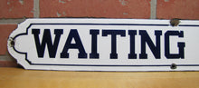 Load image into Gallery viewer, WAITING ROOM Original Old Porcelain Sign Railroad Subway Doctor Dentist Shop Pub
