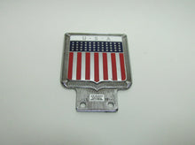 Load image into Gallery viewer, USA 48 STAR Old Auto Truck Badge Plate Topper Sign UNITED STATES OF AMERICAN RED WHITE BLUE AMERICANA Ornate J R GAUNT LONDON