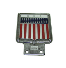 Load image into Gallery viewer, USA 48 STAR Old Auto Truck Badge Plate Topper Sign UNITED STATES OF AMERICAN RED WHITE BLUE AMERICANA Ornate J R GAUNT LONDON