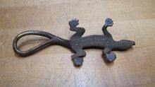 Load image into Gallery viewer, COMPLIMENTS OF C BUCHHOLTZ Co HOBOKEN NJ Antique Advertising Gecko Lizard Brass Bronze Foundry Company Ad