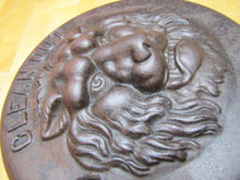 Load image into Gallery viewer, LIONS HEAD BEAST CLEAN OUT Antique Cast Iron Architectural Hardware Element