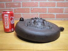 Load image into Gallery viewer, LIONS HEAD BEAST CLEAN OUT Antique Cast Iron Architectural Hardware Element