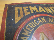 Load image into Gallery viewer, AMERICAN AGRICULTURAL FERTILIZERS Orig Old Feed Seed Farm Sign SHANK Co NEW YORK DEMAND AA QUALITY Embossed Tin Advertising Sign
