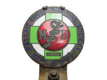 Load image into Gallery viewer, MD PASSAIC COUNTY MEDICAL SOCIETY NEW JERSEY Old Auto Badge Sign Enamel Bronze Medical Doctor