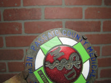 Load image into Gallery viewer, MD PASSAIC COUNTY MEDICAL SOCIETY NEW JERSEY Old Auto Badge Sign Enamel Bronze Medical Doctor