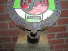 Load image into Gallery viewer, MD PASSAIC COUNTY MEDICAL SOCIETY NEW JERSEY Old Auto Badge Sign Enamel Bronze Medical Doctor
